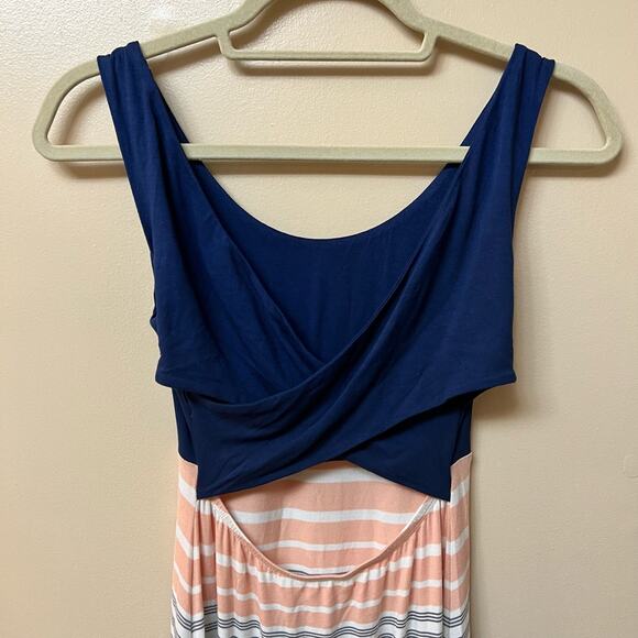 Market & Spruce Color Block Stripe Back Cut-Out Maxi Dress Size XS - Picture 8 of 15